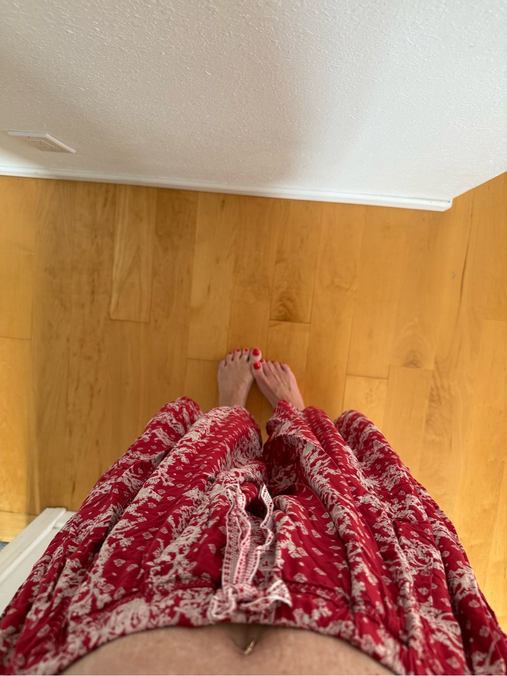 Free People Red Printed Harem Sleep Pants - Picture 2 of 10